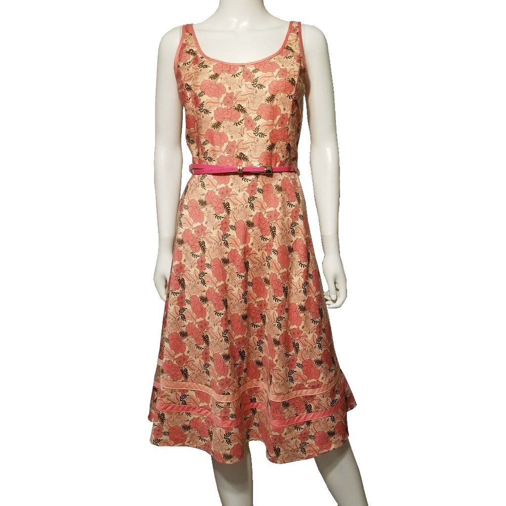Ann Taylor Loft Pink Floral Cotton Dress